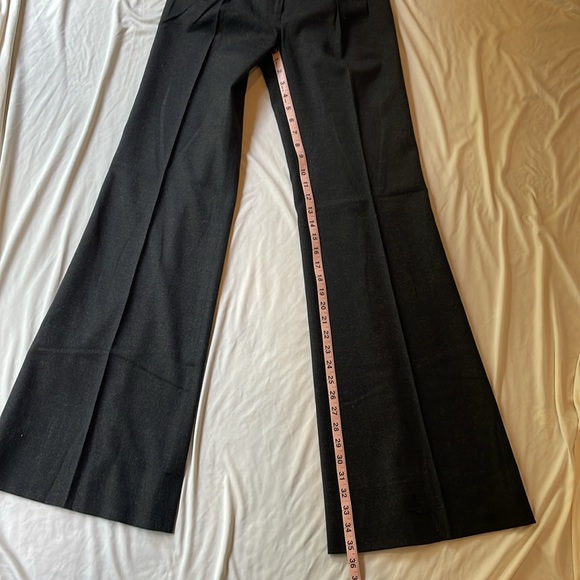 Diane von Furstenberg Midrise Flared Grey Wool Pants - Picture 9 of 15